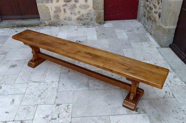 French Oak Monastic Community Benches, 1890s, Set of 2-XNH-1804607