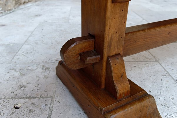 French Oak Monastic Community Benches, 1890s, Set of 2-XNH-1804607