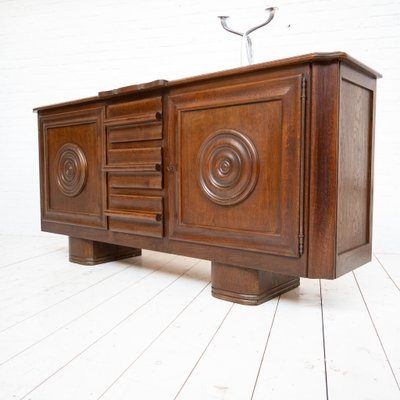 French Oak Sideboard in the style of Dudouyt, 1940s-EAJ-2032067