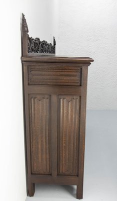 French Oak & Wrought Iron Buffet, 1920s-RIU-1706819