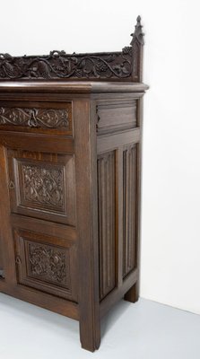 French Oak & Wrought Iron Buffet, 1920s-RIU-1706819