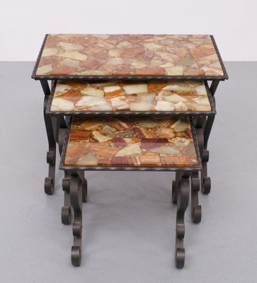 French Onyx Nesting Tables, 1972, Set of 3-GCG-1739642