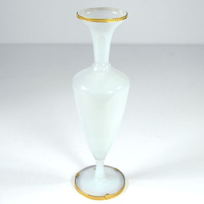 French Opaline Glass Ormolu Vase, 1950s.-GIW-1342122