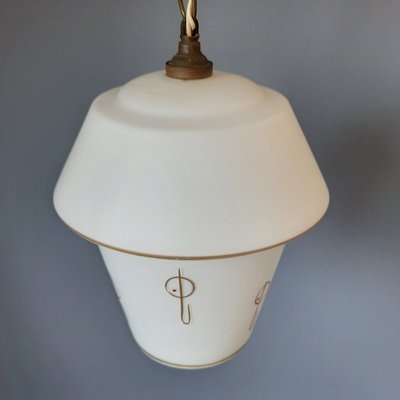 French Opaline Pendant Lamp, 1950s-SJU-889040