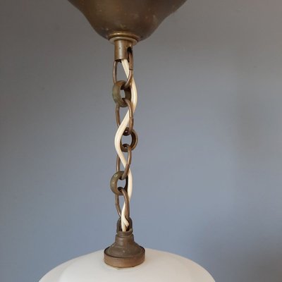 French Opaline Pendant Lamp, 1950s-SJU-889040