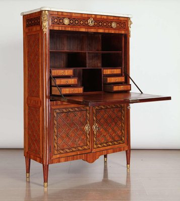 French Ormolu-Mounted Marquetry Secretaire Cabinet, 1775-MBH-1145646