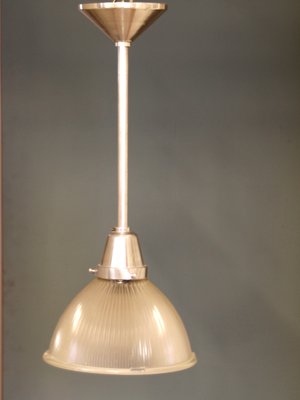 French Pendant Lamp in Holophane Style, 1940s-SY-807751