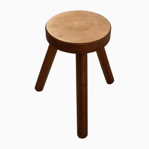 French Pine Wooden Stool, 1960-SU-2023606