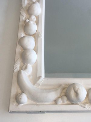 French Plaster Mirror with Fruits Decor, 1970s-BA-658227