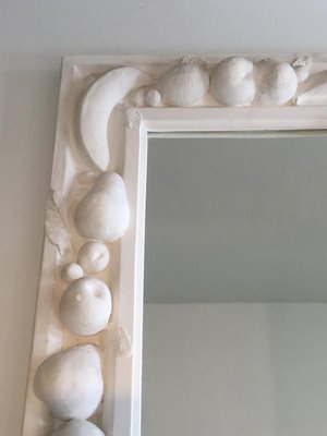 French Plaster Mirror with Fruits Decor, 1970s-BA-658227