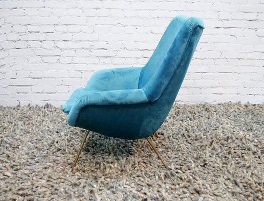 French Plush Armchair, 1950s-QFD-1057213