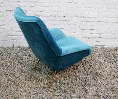 French Plush Armchair, 1950s-QFD-1057213