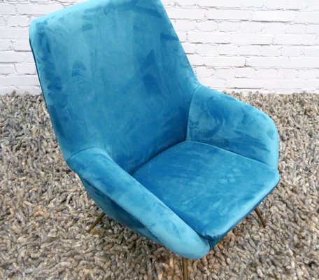 French Plush Armchair, 1950s-QFD-1057213