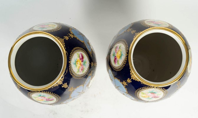 French Porcelain Vases from Limoges, Set of 2-WFS-2023162