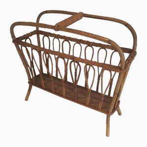 French Rattan Magazine Rack, 1960s-BA-658620