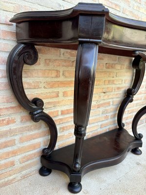 French Regency Console Table in Carved Walnut-NOU-2041378