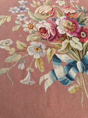 French Round Aubusson Tapestry from Bobyrugs, 1890s-YMM-1803428