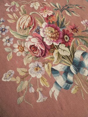 French Round Aubusson Tapestry from Bobyrugs, 1890s-YMM-1803428