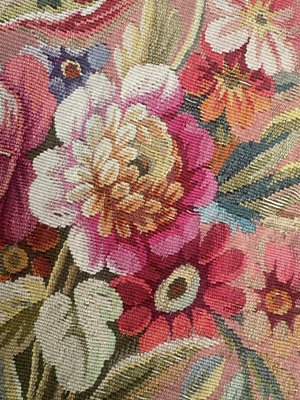 French Round Aubusson Tapestry from Bobyrugs, 1890s-YMM-1803428