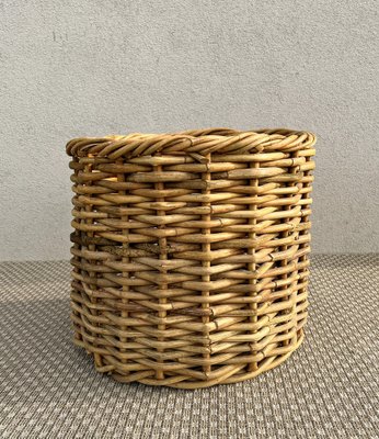 French Rustic Basket in Thick Willow, 1960s-WZZ-1761851