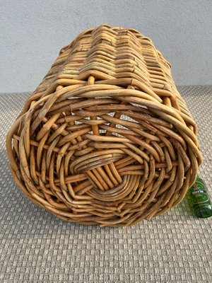 French Rustic Basket in Thick Willow, 1960s-WZZ-1761851