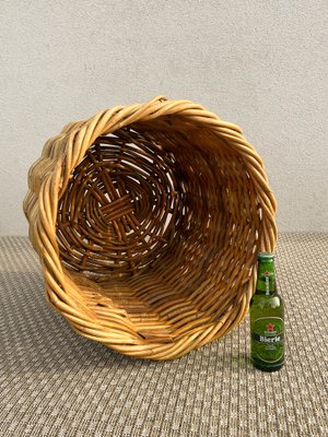 French Rustic Basket in Thick Willow, 1960s-WZZ-1761851