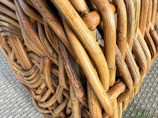 French Rustic Basket in Thick Willow, 1960s-WZZ-1761851