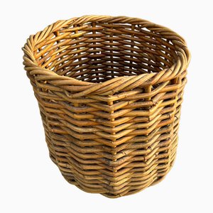 French Rustic Basket in Thick Willow, 1960s-WZZ-1761851