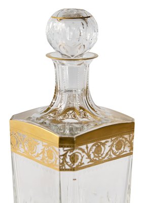 French Saint Louis Crystal Thistle Whiskey Carafe-ZVH-1193212