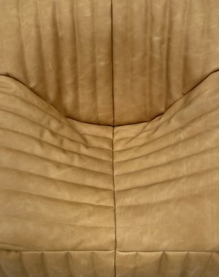 French Sandra Lounge Chair with Cushion in Thick Camel Leather by Annie Hiéronimus for Cinna/Ligne Roset-XLZ-1998464