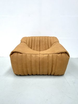 French Sandra Lounge Chair with Cushion in Thick Camel Leather by Annie Hiéronimus for Cinna/Ligne Roset-XLZ-1998464