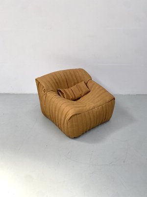 French Sandra Lounge Chair with Cushion in Thick Camel Leather by Annie Hiéronimus for Cinna/Ligne Roset-XLZ-1998464