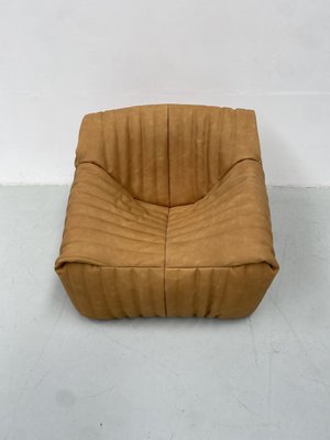 French Sandra Lounge Chair with Cushion in Thick Camel Leather by Annie Hiéronimus for Cinna/Ligne Roset-XLZ-1998464