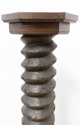 French Screw-Shaped Pedestal / Plant Stand, 19th Century-RIU-899880