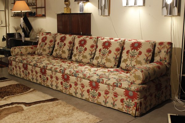 French Sofa Upholstered by the House Phelippeau, 1950s-WEQ-1138527