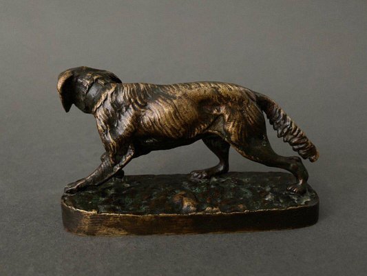 French Spaniel Dog in Bronze by Pierre-Jules Mêne-QKG-1734595