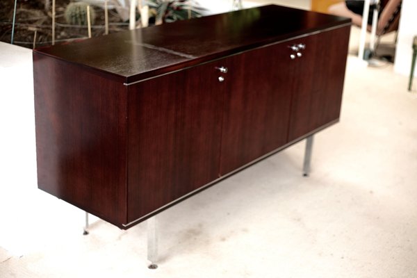 French Steel and Solid Wood Sideboard from Négroni, 1970s-MAO-688364