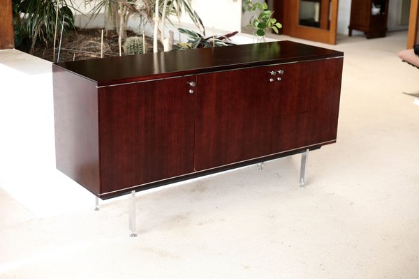 French Steel and Solid Wood Sideboard from Négroni, 1970s-MAO-688364