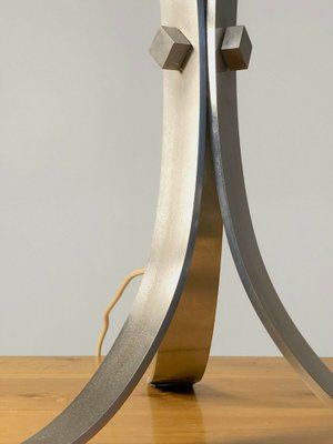 French Steel Gerbe Lamp, 1970s-NLF-967956