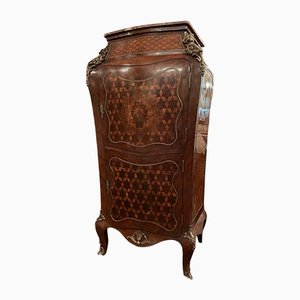 French Style Marble Top Commode with Marquetry Inlay Side Cabinet-NSG-1219327