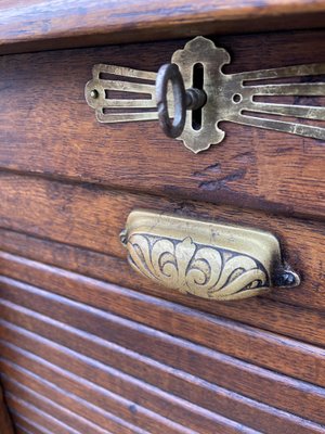 French Tambour Notar Cabinet, 1940s-GQM-1811415