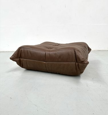 French Togo Ottoman in Dark Brown Leather by Michel Ducaroy for Ligne Roset-XLZ-2033990