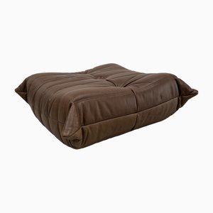 French Togo Ottoman in Dark Brown Leather by Michel Ducaroy for Ligne Roset-XLZ-2033990