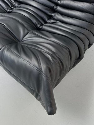 French Togo Sofa in Black Leather by Michel Ducaroy for Ligne Roset, 1970s-XLZ-2020038