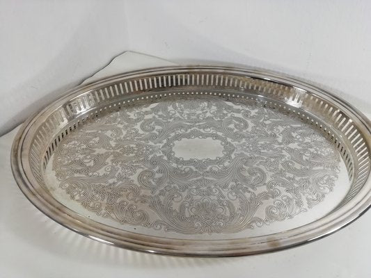 French Tray in Silver from Christofle Fleuron-HNE-1338527