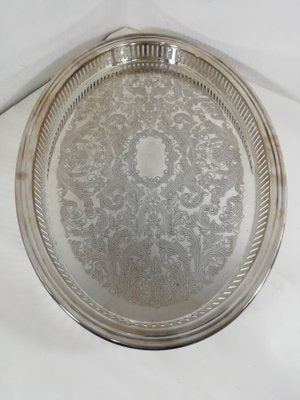 French Tray in Silver from Christofle Fleuron-HNE-1338527