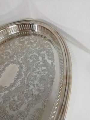 French Tray in Silver from Christofle Fleuron-HNE-1338527