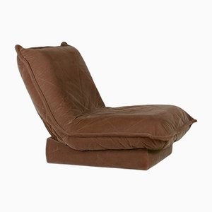 French Velvet Fireside Caramel Chair, 1970s-MAO-1219692