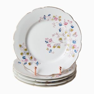 French Vieux Paris Hand Painted Dessert Plates from Befos, Set of 5-JWI-2032079