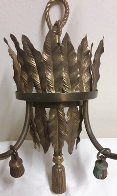 French Wall Lamp with Decorated Brass Frame from Chapels & Fils, 1960s-HOI-1800520